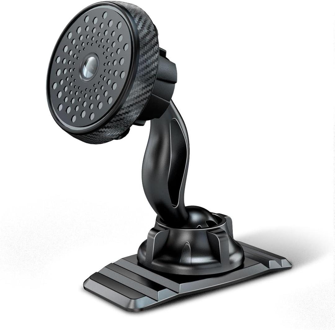 ESamcore Phone Holder for Car - Magnetic Car Phone Mount for Vehicle Dashboard, [Double 360 Adjustable Stand] Cell Phone Automobile Cradles with Strong Magnets for iPhone