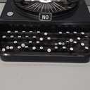 Antique Typewriter Model, Classic Manual Typewriter Model, Black Retro Vintage Portable Manual Props Model Decoration Ornaments for Home, Cafe Bar, Cabinet