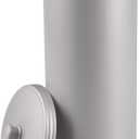 iDesign Freestanding Bathroom Toilet Paper Storage Holder with Lid for 3 Extra Rolls, Silver