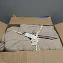 EVERGRACEHOME 100% Cotton Box Stitch Quilt Bedding Set Queen Size 3 Pieces, Garment-Washed Lightweight Soft Cozy Coverlet, Quilted Bedspread Sets with 2 Shams for All Season, Pebble Khaki