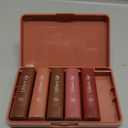 5 Pcs Gradient Lip Liner & Lipstick Set, 2-in-1 Ombre Red Brown Lip Liner Pencil, Matte Nude Velvet lip Liner for Women Long Lasting Waterproof Smudge Proof Lipstick Pencil