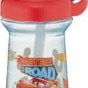 The First Years Disney/Pixar Cars Toddler Straw Cup - Spill Proof Flip Top Toddler Sippy Cups - 18 Months and Up - 10 Oz