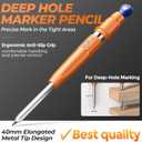 Nicpro New 7-in-1 Magnetic Carpenter Pencils with Sharpener, CP5000 Construction Pencil + Refill, Deep Hole Marker for Construction, Woodworking Pencil with Magnetic, Best Carpenter Tools for Marking