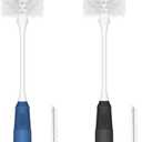 Amazer Bottle Brush Cleaner, Long Flexible Handle Bottle Brush Scrub for Water Bottles, Glasswares, Tumblers, Travel Coffee Mugs, 2 Pack