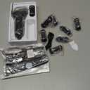 AdamPark Electric Callus Remover for Feet,Rechargeable Foot File Hard Skin Remover,Waterproof 14 in1 Professional Pedicure Kit for Cracked Heels &Dead Skin,with 3 Roller Heads 2 Speed(Black J8)