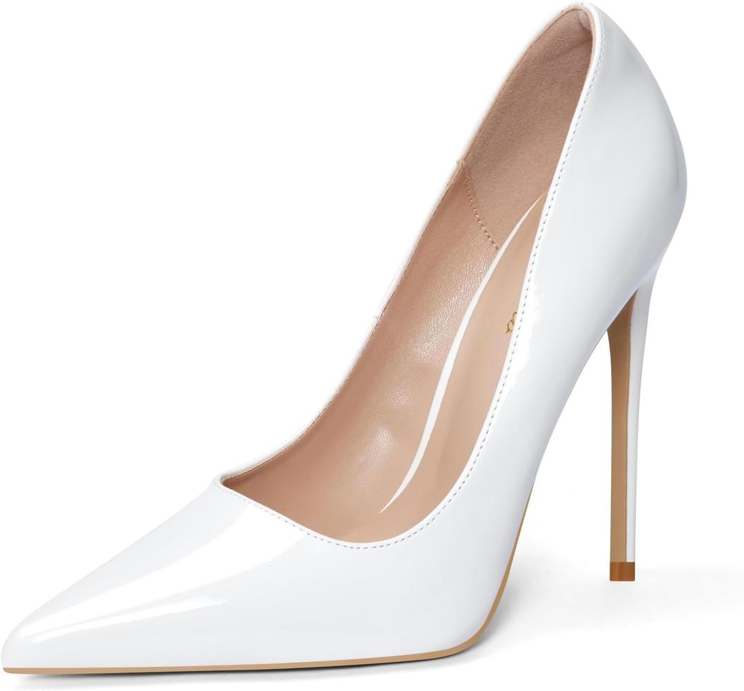 Elisabet Tang High Heels, Women Pumps Pointed Toe Stilettos 4.7 inch/12cm Sexy Heels Party Shoes 4.5