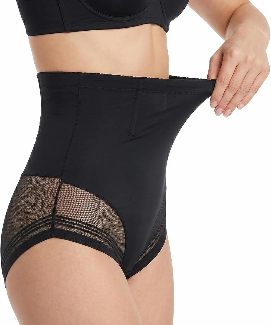 Womens Shapewear Underwear, Tummy Control Underwear High Waist Shaping Briefs Girdle for Women Tummy Control Girdle Panty Black (Black, L)