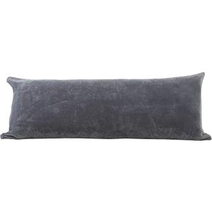 EVOLIVE Soft Micromink, Faux Fur, Faux Suede, Faux Velvet Body Pillow Cover 21"x54" Replacement with Zipper Closure (21"x54" Body Pillow Cover, Grey)