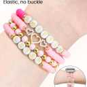 JR.DM Beaded Bracelet Compatible with Apple Watch 40mm 38mm 41mm 44mm 42mm 45mm 46mm Women Kids Girls Singer Inspired Bracelets Cute Handmade Strap for iWatch Series 11/10/9/8/7/SE/6/5/4/3/2/1