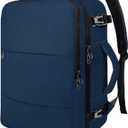 Taygeer Carry On Backpack, 35L Travel Backpack for Women Airline Approved, Laptop Bag with Water Bottle Pocket & Shoe Pouch, Personal Item Mochila for College Business Trip Weekender, Dark Blue