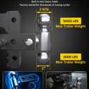 MIKKUPPA Adjustable Trailer Hitch - Fits 2.5" Receiver, 6" Drop/Rise Heavy Duty Aluminum Tow Hitches for Truck with Dual Ball Mount 2" x 2-5/16" (18,500 LBS GTW) and Anti-Theft Locking Hitch Pins