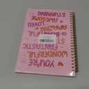 Pink Orange Inspirational Spiral Notebook, Trendy Pink Notebooks for Note Taking, Positive Affirmations Journal, Preppy Motivational Quote Journal 5.5x8.3 Inch with 164 Pages