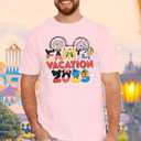 BANGELY Family Vacation Shirts 2025: Magical Family Matching Outfits Family Trip T-Shirts Casual Summer Travel Tops (Large, Pink (Men))