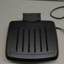 George Foreman Fully Submersible Grill, NEW Dishwasher Safe, Wash the Entire Grill, Easy-to-Clean Nonstick, Black/Grey (4-Serving)