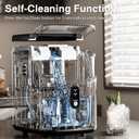 Antarctic Star Nugget Ice Makers Countertop, Pebble Ice Machine with Chewable Pellet Ice, 34Lbs/24H, Self-Cleaning, Sonic Ice, One-Click Operation, for Kitchen,Office Stainless Steel Silver
