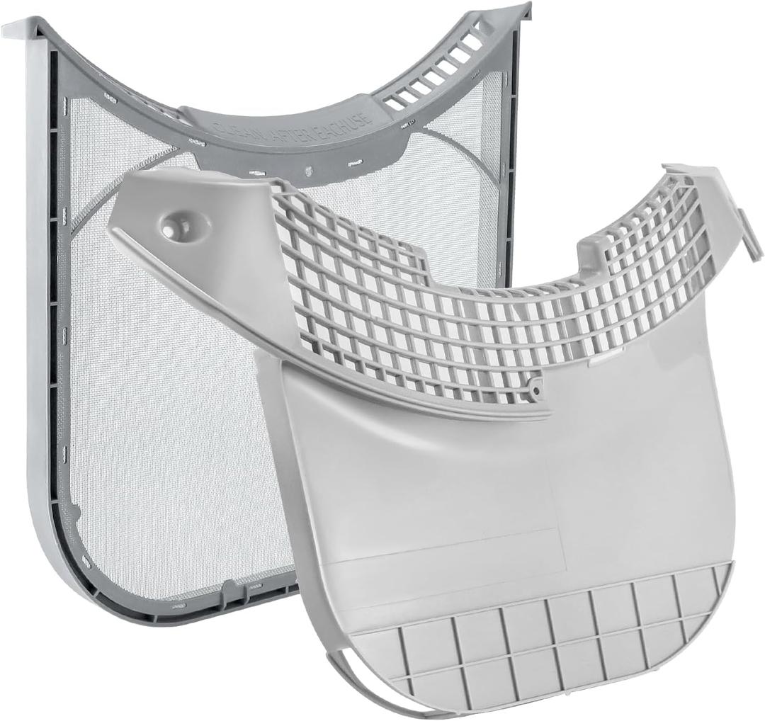 2 x ADQ56656401 ADQ566564 Dryer Lint Filter & MCK49049101 Lint Screen Housing Cover for L.G Ken-more Elite Dryer Lint Filter, Replace DLE3050W DLE3170W DLEX3370W DLE3400W DLE3500W DLEX3570W DLEX3700W