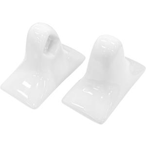 2 Pack Porcelain Towel Bar Rod Rack Post Holder Bracket Tile Set Ceramic Bathroom Towel Holder Porcelain Bathroom Accessories (White)