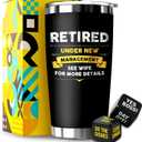 Retirement Gifts for Men 2026 with Premium Design Gift Box, Keeps Drinks Hot or Cold - Great for Retirement Party Decorations