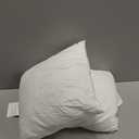 HOMESJUN Throw Pillow Inserts, 18x18 Inch Decorative for Sofa, Bed and Chair, Cotton Cover, Set of 2, White