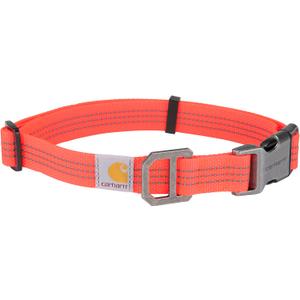 Carhartt Nylon Webbing Dog Collar, Fully Adjustable W/Durable Side Release Buckle, Coral Glow, Medium (Medium 12-18"(L) X 3/4"(W))