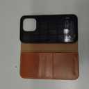 SHIELDON Case for iPhone 15 Pro Max 6.7", Genuine Leather Wallet Flip Magnetic Cover RFID Blocking Credit Card Holder Kickstand TPU Shockproof Case Compatible with iPhone 15 Pro Max 5G - Retro Brown