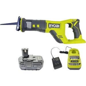 RYOBI ONE+ 18V Cordless Reciprocating Saw Kit with 4.0 Ah Battery and Charger | PCL515Kit