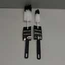 Coralpearl Bottle Brushes Thin Long Handle X 2, Utility Skinny Wire Cleaner Set Big Small, Bendable Flexible for Cleaning Narrow Neck Water, Beer, Wine, Baby Bottles, Pipes, Tubes, Hoses, and Flasks