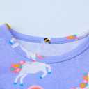 Toddler Girls Cotton Embroidery Applique Short Sleeve Dresses 2-7Y (Purple)