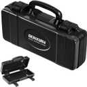 Geinxurn 11Black Tools Box, Portable Steel Heavy-duty Tool Case with Safety Latch and Handle for Tools Storage and Organizers, Home DIY