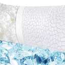 QUTOOL Cooling Pillow for Sleeping, CertiPUR-US Shredded Memory Foam Full Body Pillow Set of 1, Long Pillow for Bed with Removable Double-Sided Soft & Cool Cover, Soft Yet Support,White