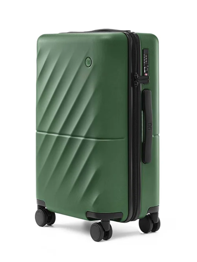 NINETYGO Carry On Suitcase, 22 Inch Carry-On Luggage with Double Spinner Wheels, Anti-Burst Zipper, Hard Case PC Suitcase Carry On, Lightweight Travel Luggage, TSA Approved (Seaweed Green, Hudson)