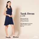 Amazon Essentials womens Tank Swing Dress (Available in Plus Size) (X-Small, Grey Heather French Stripe)