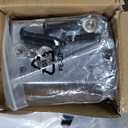 Sliding Pocket Door 24" x 80", 5-Panel Frosted Glass Panel with Soft Close Pocket Door Frame Kit, Interior & Closet Pre-Assembled Door Slab, White Primed