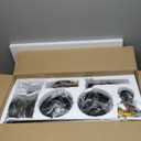 ZMISHIBO 2 Pack 52 Inch Outdoor Ceiling Fans with Remote, Black Ceiling Fan No light with Quiet Reversible DC Motor, 6 Speeds, 3 Blade Modern Ceiling Fans for Patio Living Room Bedroom Indoor Black