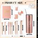 11 Pcs Appreciation Gift Sets Thank You Gifts for Women Female Include 20 oz Tumblers Motivational Journal with 9 Ballpoint Pens(Rose Red,Classic)
