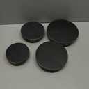 Geetery 4 Pcs Wooden Risers for Display Wood Pedestal Stand Mini Tray Stand Round Wooden Pedestal Holder Rustic Riser for Decor Tiered Tray Decor Home Kitchen, 5/6/7/8 Inch(Black)