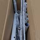 Clothes Rack - 35 to 50 Inch Expandable Rod Clothing Rack with Mesh Shelf & Casters, Rolling Garment Rack for Hanging Clothes, Load 150 LBS, White