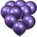 Purple Balloons 100 Pack, 12 Inch Metallic Purple Balloons For Birthdays, Weddings, Baby Showers, Holidays