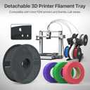 2 x Quick-Change Reusable Spool for Refill Filament, Detachable Filament Reel Holder Fits PLA, PETG, ABS Filament Spool, 3D Printer Filament Refill Roll Replacement, Dark Grey