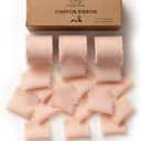 DORIS HOME Nude Pink Chiffon Ribbon for Flower Bouquet, 1.5" x21Yd Fabric Ribbon for Gift Wrapping, Handmade Frayed Ribbon for Wedding Christmas Decorations