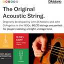 D'Addario Acoustic Guitar Strings, 80/20 Bronze, EJ11, Light Gauge 12-53, 6-String Set, Pack of 1