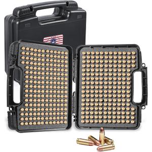 390Round 9mm Ammo Storage Case, Travel Safe/Mil Spec/Waterproof Ammo Box - for 9x19mm Parabellum/9mm Luger, 380ACP, 38 S&W, 356 TS&W,7.63mm Mannlicher,8mm Steyr,.357SIG