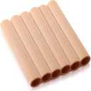 HESTYA Open Gel Finger Toe Tubes 6 Pcs Fabric Gel Lined Cushion Sleeve Protector for Bunion Hammer Toe Callus Corn Blister Friction(6 x 0.98 Inch)