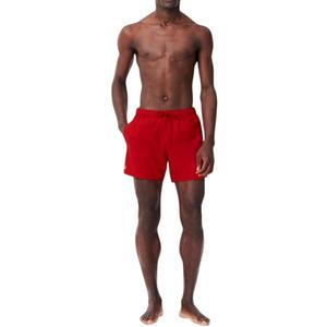 Lacoste Men's Quick-Dry Swim Shorts 5.5" (Large, Red/Green)