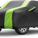 Heavy Duty Waterproof Car Cover - All Weather Custom Fit for Chevy Silverado Windproof Snow Rain UV Protection Outdoor Cover with Zipper & Reflective