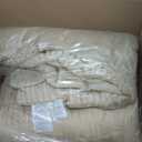 Quataly Marshmallow King Fleece Comforter Set Light Tan Faux Fur Fluffy Comforter Set Luxury Bedding Set Soft Plush Fuzzy Warm Bed Set All Season 3 Pieces (1 Shaggy Comforter, 2 Pillowcases)