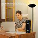 Stepless Dimmable Floor Lamp,30W 3000LM Super Bright LED Torchiere Floor Lamps with Remote & Touch Control,71 in Tall Modern Standing Lamp for Living Room Bedroom Office,2700k-6500k,Black