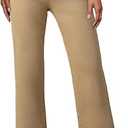 Sidefeel Women's Jeans Spring Outfits High Waisted Stretchy Tummy Control Wide Leg Denim Pants Khaki Size 6