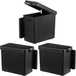 3pcs Breakaway Battery Box 6'' x 5-1/2'' x 3-1/4'' Lockable Trailer Breakaway Battery Case for Marine, Automotive, RV, Boat, Camper