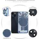 Back Glass Replacement for iPhone 14(6.1 inches Midnight) Integrated Glass & Wireless Charging Repair Tools are Included